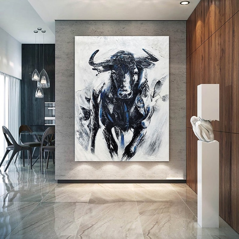 Handmade Hand Painted Oil Painting Wall Modern Abstract Horse Canvas Painting Home Decoration Decor Rolled Canvas No Frame Unstretched2