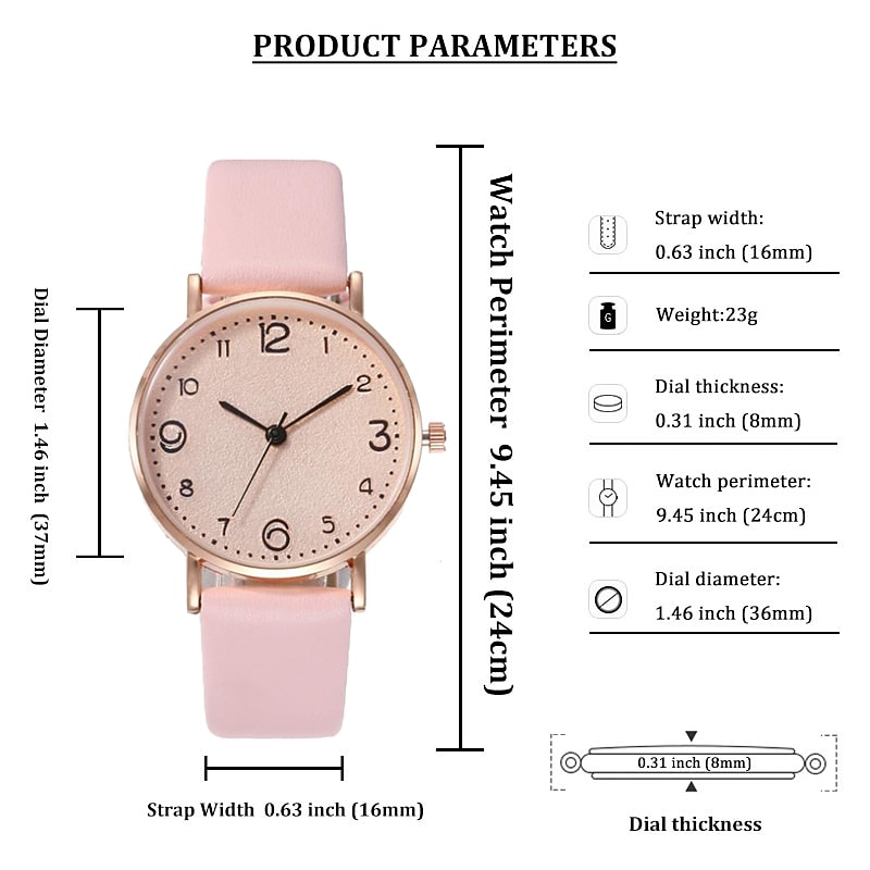 Women Watch Luxury Casual Quartz Alloy Watch Ladies Fashion Stylish Stainless Steel Dial Casual Bracele Leather Wristwatch2