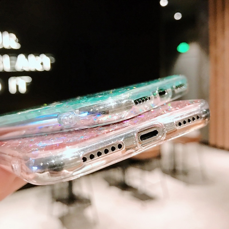 Phone Case For iPhone 15 14 Pro Max Plus 13 12 11 Pro Max Mini Back Cover Crystal Clear for Women Girl Bling Glitter Shiny TPU3