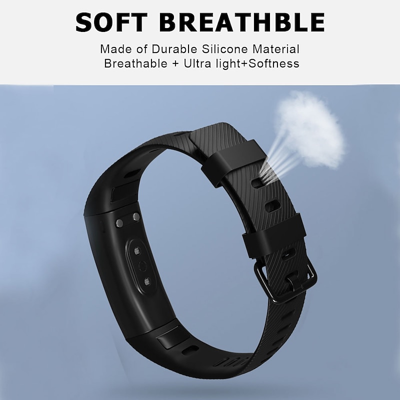 Watch Band for Huawei Band 4 Pro, Band 3 Pro, Band 3 Silicone Replacement  Strap Elastic Adjustable Breathable Sport Band Wristband3