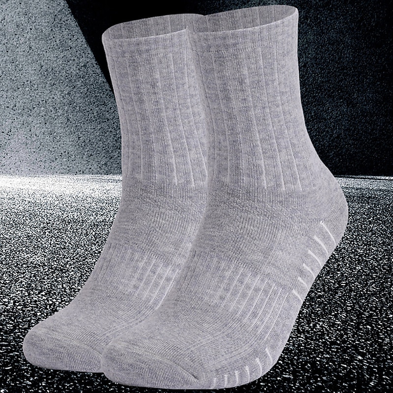 Men's Women's Hiking Socks Ski Socks Sports Socks Sports Socks Windproof Warm Breathable Quick Dry Winter Outdoor Solid Color Merino Wool Black Light Grey Gray for Hunting Ski / Snowboard Fishing3
