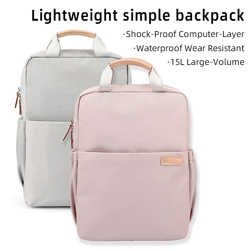 Laptop Backpack Bags 14 15.6 inch Compatible with Macbook Air Pro, HP, Dell, Lenovo, Asus, Acer, Chromebook Notebook Waterpoof Shock Proof Polyester Solid Color for Travel, Back to School Gift