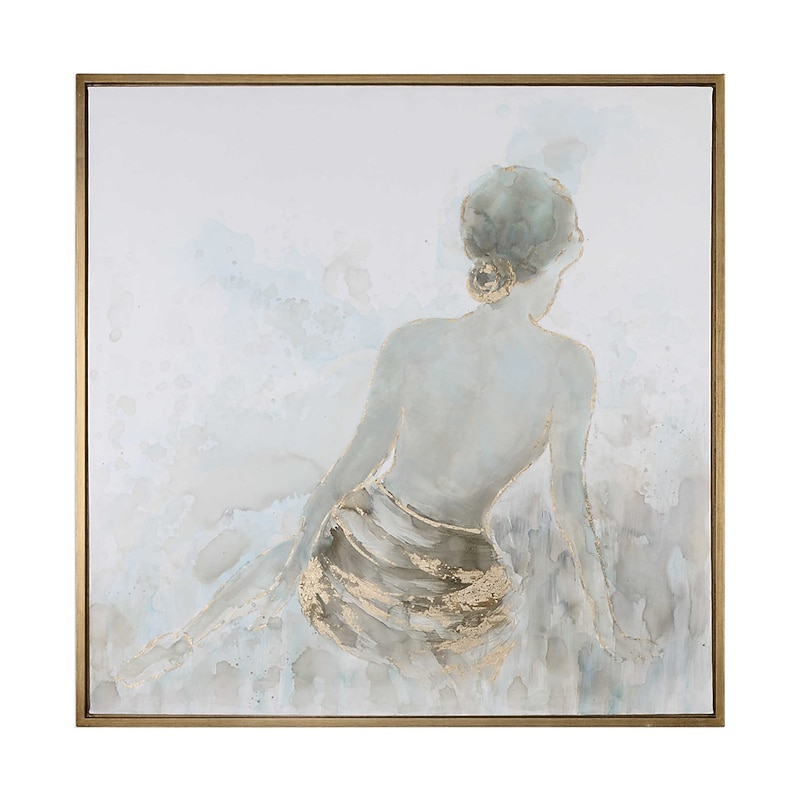 Handmade Oil Painting Canvas Wall Art Decoration Modern Figure Girl With Bare Back for Home Decor Rolled Frameless Unstretched Painting2