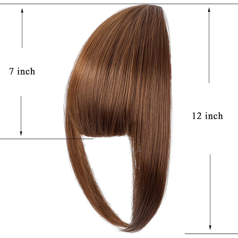 Bangs Hair Clip in Bangs Hair Bangs Fringe with Temples Hairpieces for Women Clip on Thick Bangs Flat Neat Bangs Hair Extension for Daily Wear2