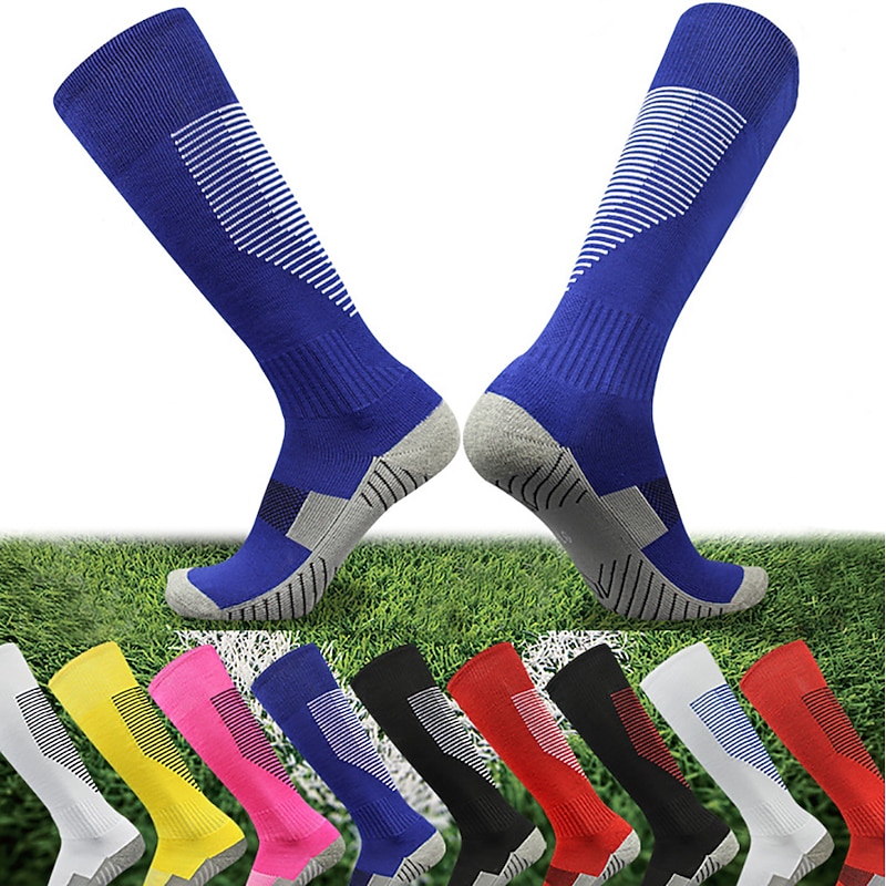 Men's Women's Hiking Socks Ski Socks Sports Socks Sports Socks Thermal Warm Windproof Breathable Quick Dry Winter Outdoor Cotton Black And White Red black White blue for Hunting Ski / Snowboard