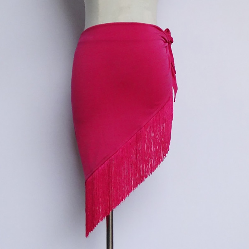 Belly Dance Latin Dance Belt Cinch Cord Tassel Pure Color Women's Performance Training High Cotton Blend3