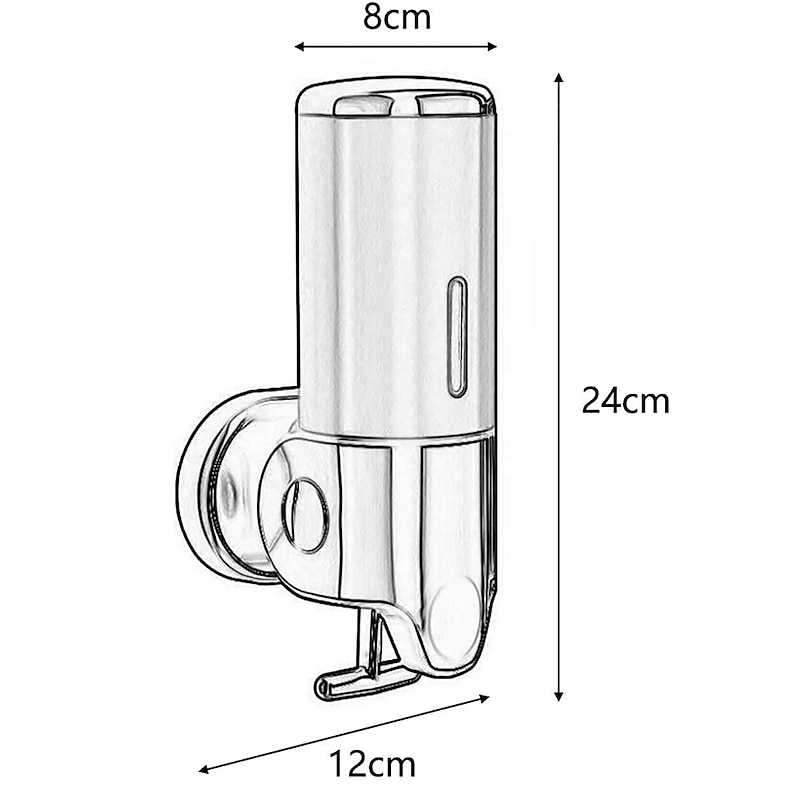 Soap Dispenser Wall Mounted Bathroom Shower Pump Dispenser for Shower Gel Shampoo Soap (500ml)2