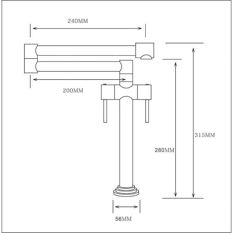 Foldable Kitchen Sink Mixer Faucet Deck Mounted, 360 Swivel Folding Single Handle Kitchen Vessel Taps2