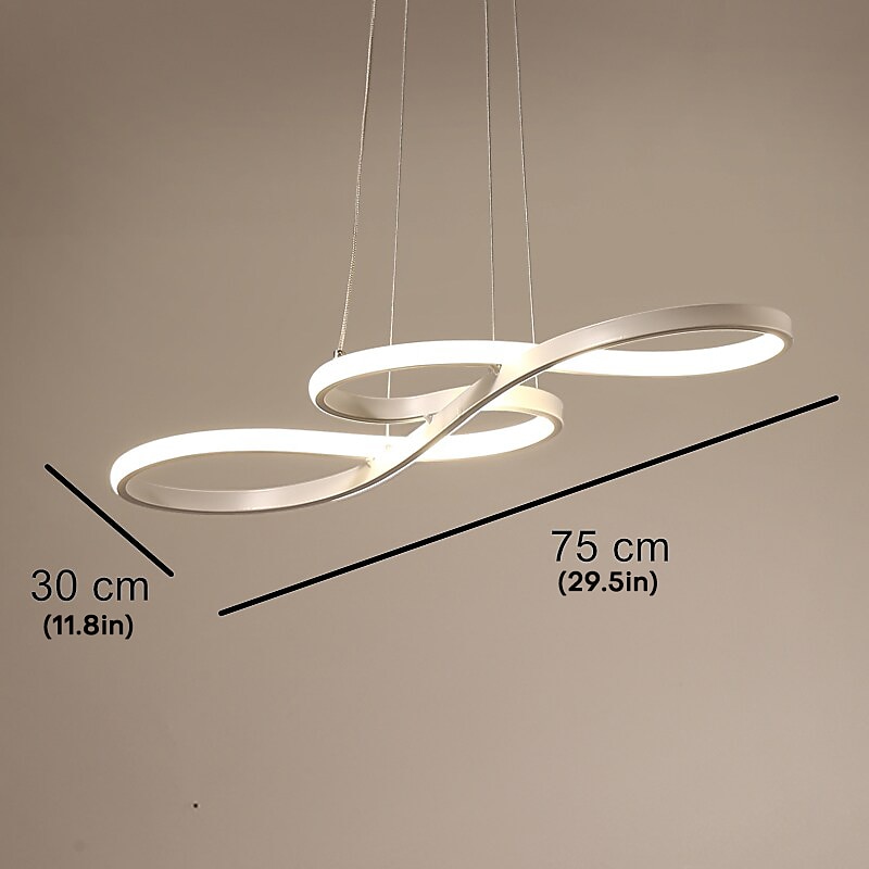1-Light 75cm Acrylic Dimmable Pendant Light LED Chandelier Adjustable Note Design Modern for Home Livingroom Lighting ONLY DIMMABLE WITH REMOTE CONTROL2