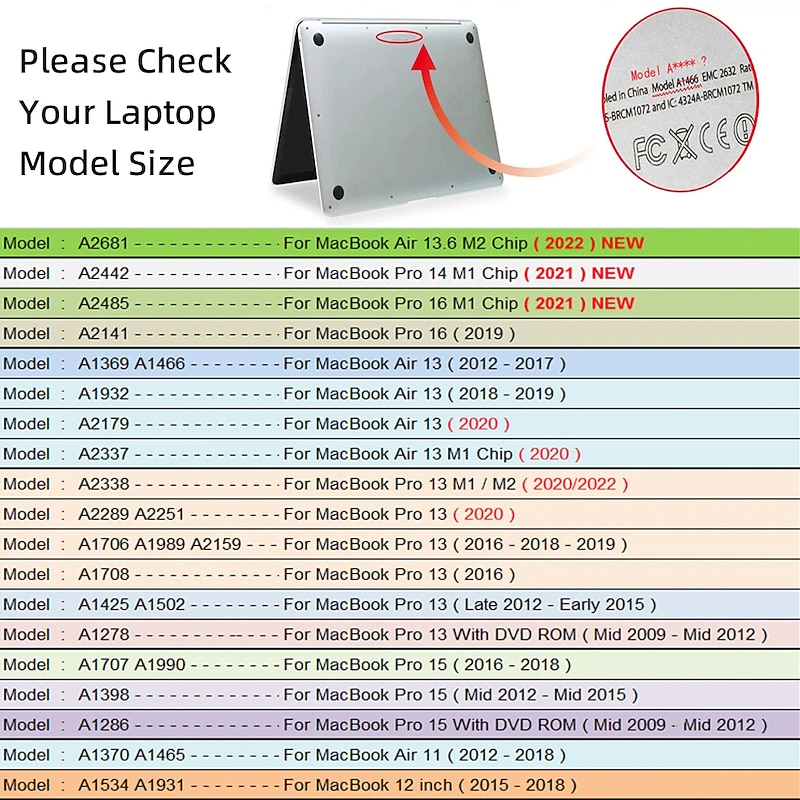Crystal Laptop Case For Apple Macbook Air Pro Retina 11 12 13 15 16 inch Solid Colored Plastic Hard Clear Laptop Cover Protective Cover2