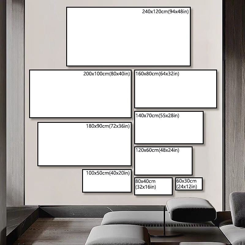 Oil Painting Hand Painted Horizontal Landscape Floral / Botanical Modern Rolled Canvas (No Frame)2