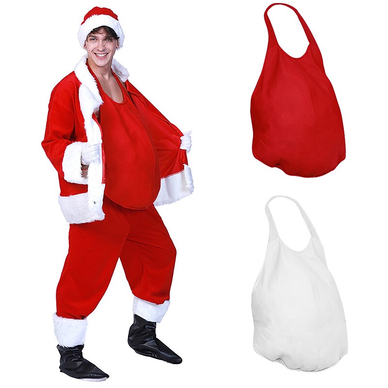 Santa Claus Fake Belly Dress Up Props Christmas Stage Makeup Performance Accessories For Men and Women