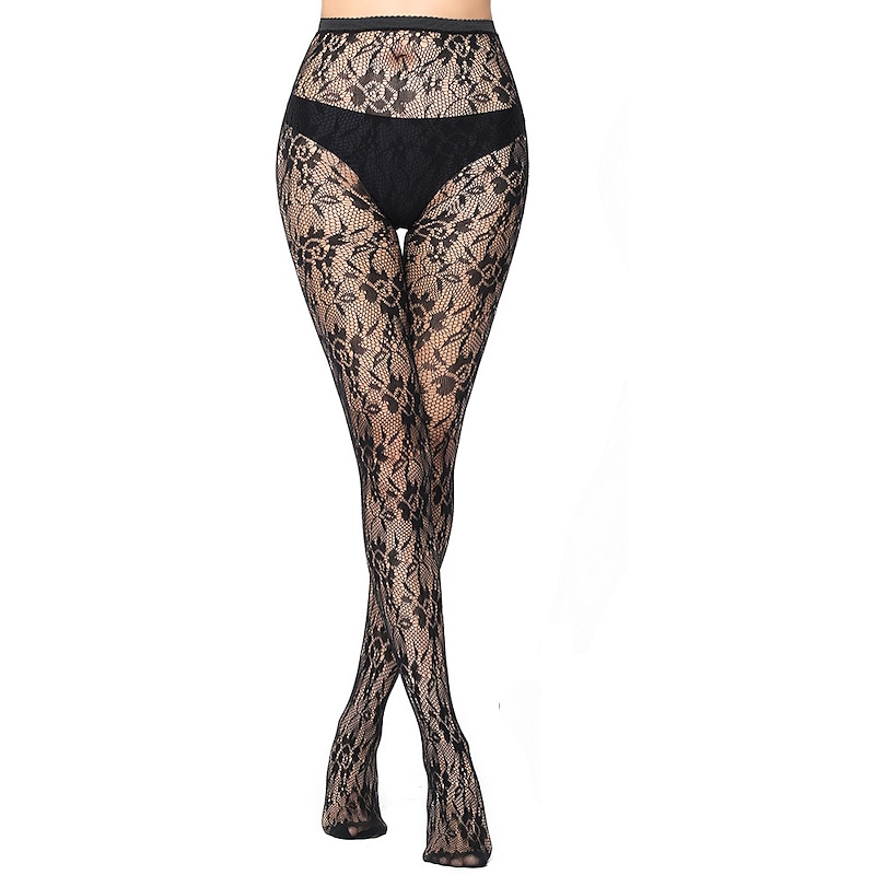 Dance Accessories Socks Printing Hollow-out Pure Color Women's Party Daily Wear Polyester