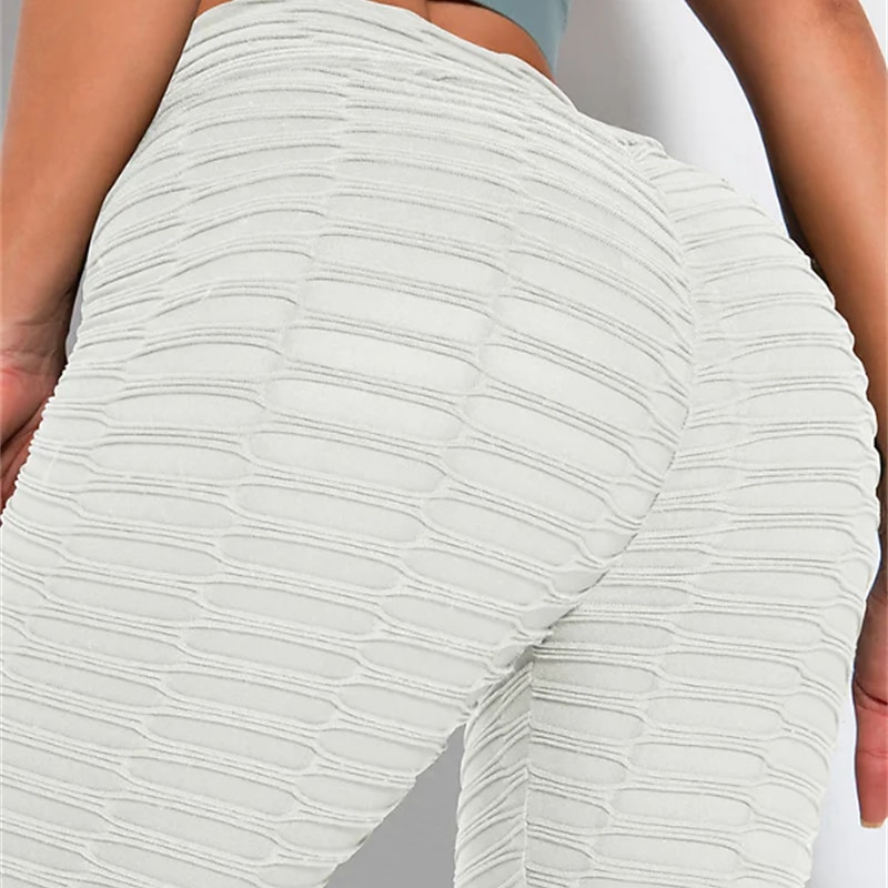 Women's Yoga Pants Butt Lift Tummy Control High Waist Gym Workout Running Fitness Leggings Bottoms Solid Color Black White Pink Spandex Fall Sports Activewear High Elasticity Skinny4