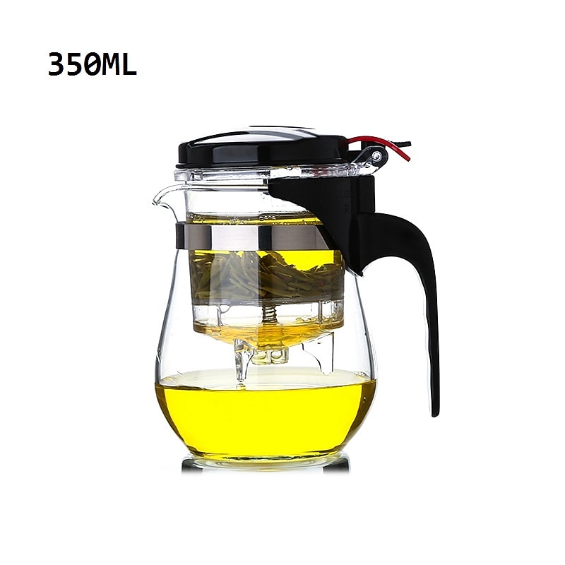 Heat Resistant Glass Teapot With Stainless Steel Tea Strainer Infuser Flower Kettle Kung Fu Teawear Set Puer Oolong Pot4