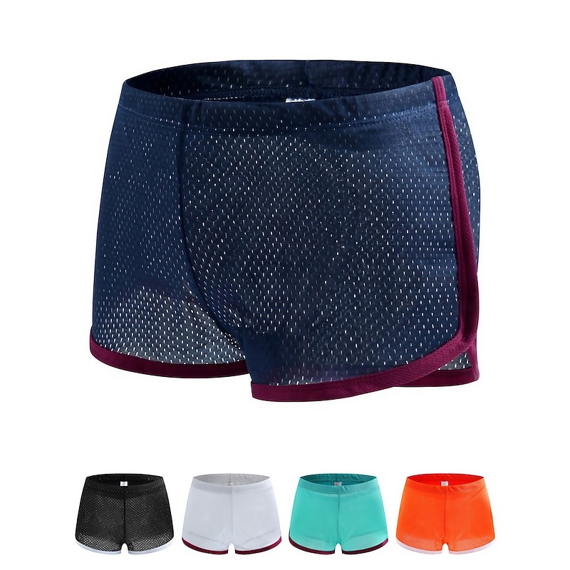 Men's Running Shorts Athletic Shorts Gym Shorts Marathon One-third Shorts Ranger Panty Mesh Retro Bottoms Athletic Summer Breathable Quick Dry Moisture Wicking Soft Fitness Gym Workout Running