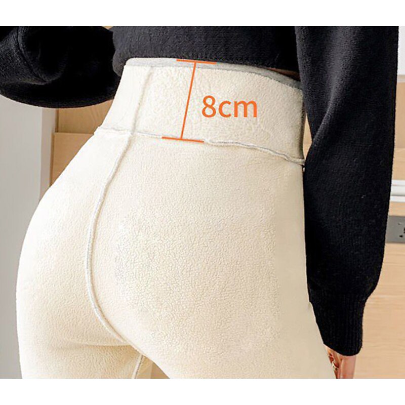 Women's Fleece Pants Leggings Cozy Fleece Lined Sports Streetwear Full Length High Waist Solid Colored Butt Lift Warm Tummy Control High Elasticity Yoga Winter Dark Grey Black Winter2