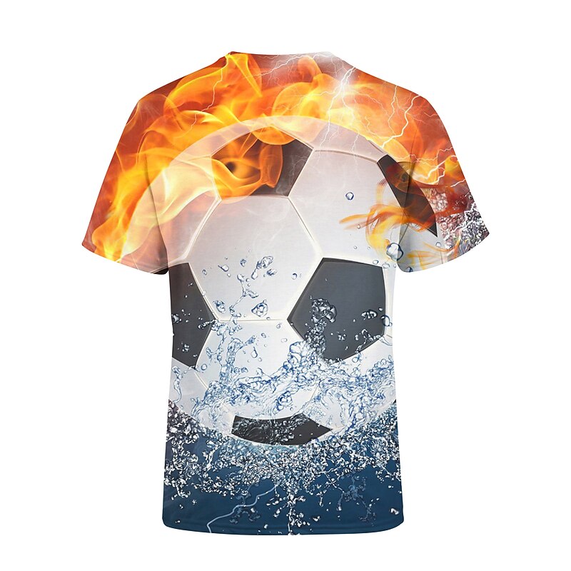 Kids Boys World Cup T shirt Tee Football Short Sleeve Cotton Children Top Casual Cool Adorable Summer Deep Green 2-12 Years3