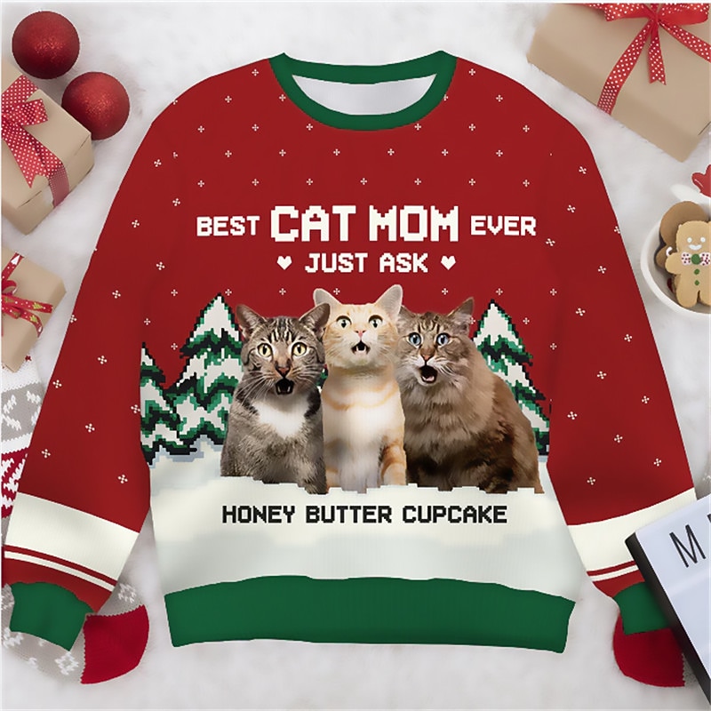 Men's Animal Dog Graphic Prints Sweatshirt Sweatshirt Pullover Long Sleeve Sweatshirt Crew Neck Streetwear Designer Basic 3D Print Christmas Daily Sports Print Spring &  Fall2