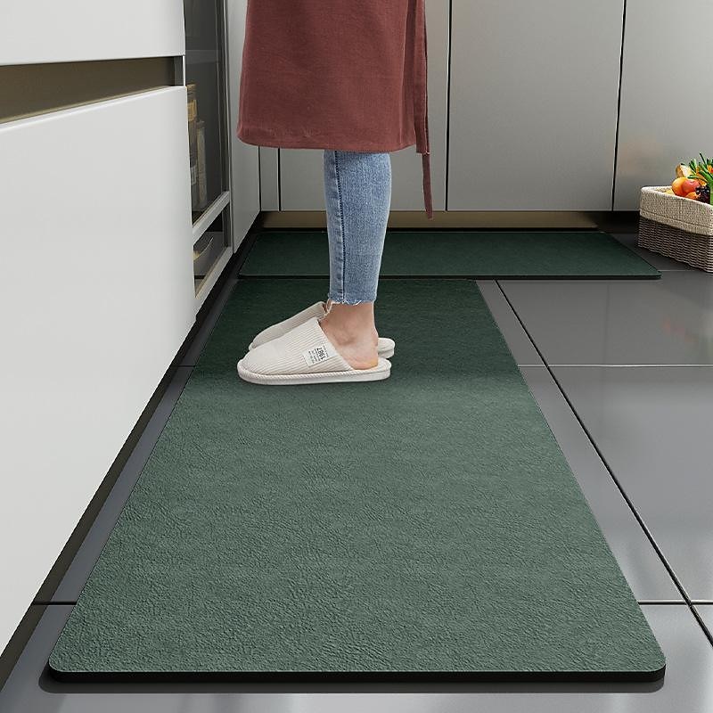 Kitchen Floor Mat Anti-Skid And Oil-Proof Wipe-Free Household Water-Absorbing Oil-Absorbing Floor Mat Waterproof And Oil-Proof Carpet Anti-Dirty Mat