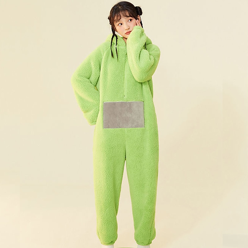 Adults' Character Group Costume Nightwear Onesie Costume Carnival Costume Alien Teletubbies Onesie Pajamas Kigurumi Pajamas Funny Costume For Men and Women Christmas Carnival Cartoon3