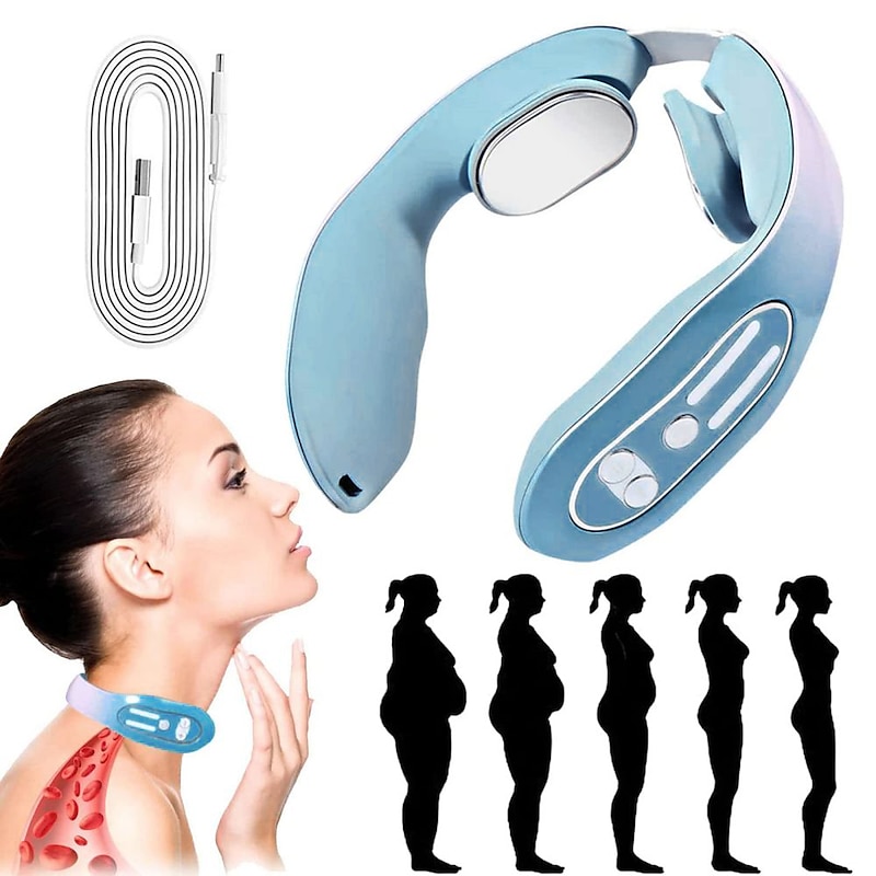 Neck Acupoints Lymphvity Massage Device Electric Pulse Neck Massage for Pain Relief Intelligent Neck Massage with Heat Lymphatic Drainage Machine with 12 Modes2