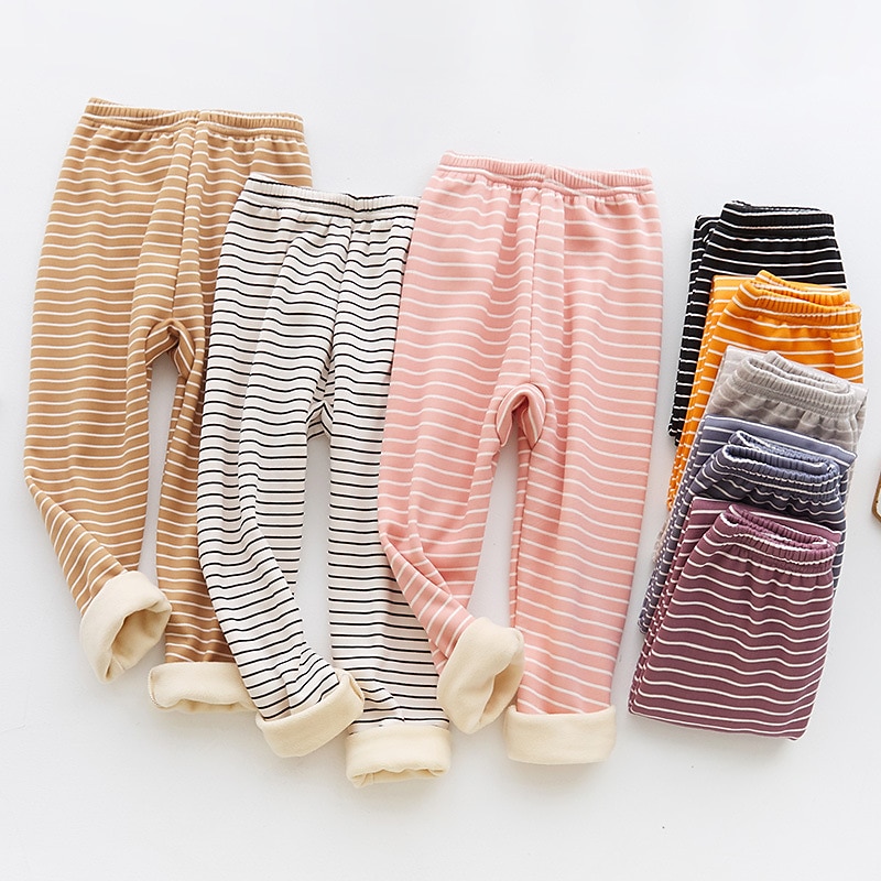 Kids Boys Pants Trousers Stripe Keep Warm Pants Casual Cotton Basic Blue Grey Black White Mid Waist2