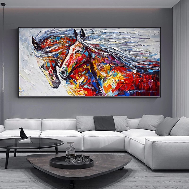 Animal Oil Paintings Horse Wall Art Canvas Decoration Modern Picture For Home Decor Rolled Frameless Unstretched Painting3