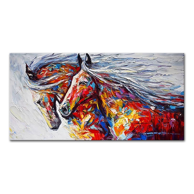 Animal Oil Paintings Horse Wall Art Canvas Decoration Modern Picture For Home Decor Rolled Frameless Unstretched Painting2