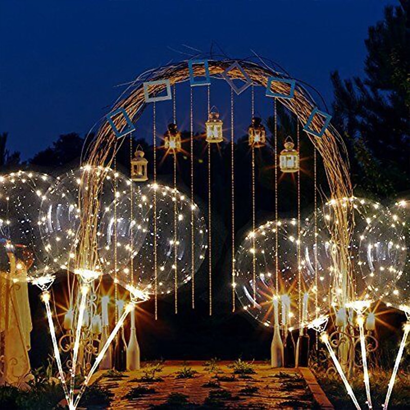 Elegant Wedding Reception Party LED Balloons Light Up Colorful Bobo Balloons Transparent Light Bubble for Weddings Banquets Parties Birthday Decor3