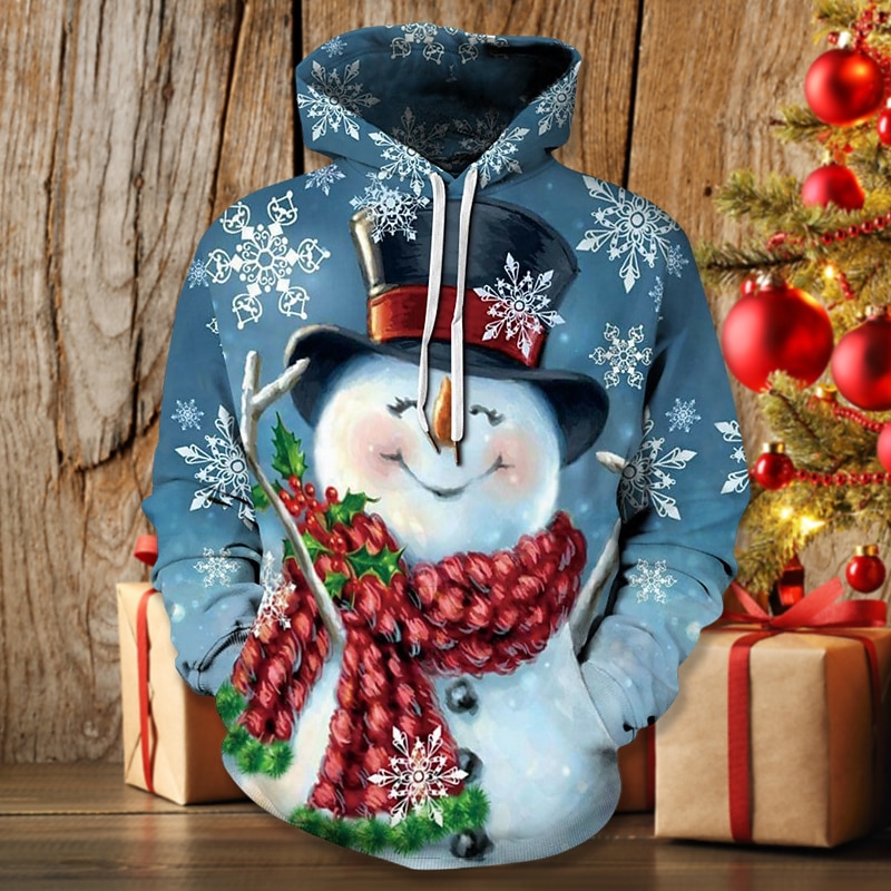Christmas Men's Santa Claus 3D Hoodies Pullover Graphic Prints Santa Claus Ugly  Print Hooded Casual Daily Sports 3D Print Sportswear Casual Hoodies2