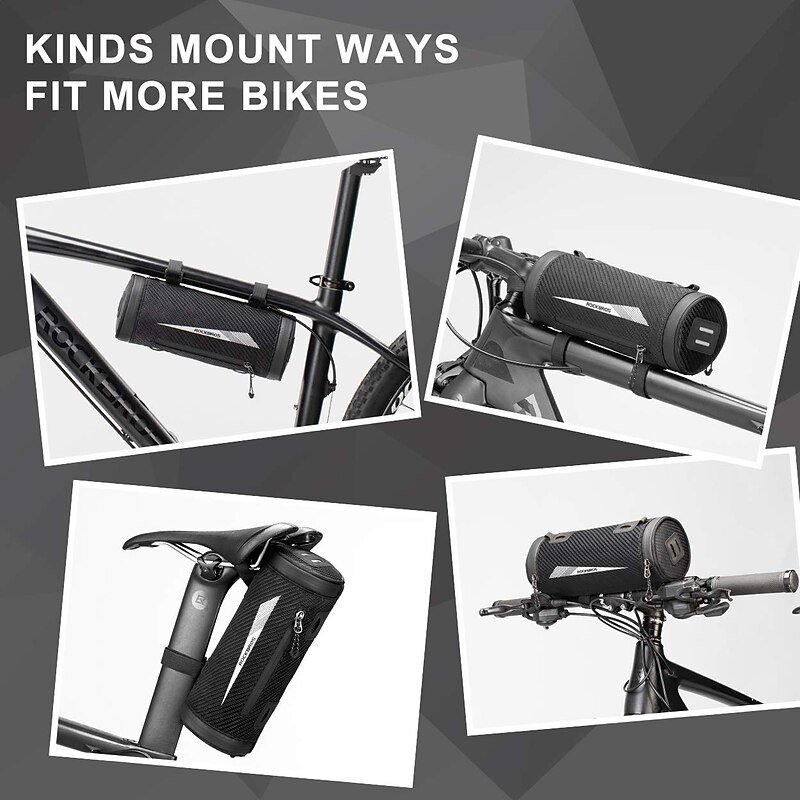 ROCKBROS Bike Handlebar Bag Adjustable Waterproof Portable Bike Bag Nylon Bicycle Bag Cycle Bag Bike / Bicycle Cycling4