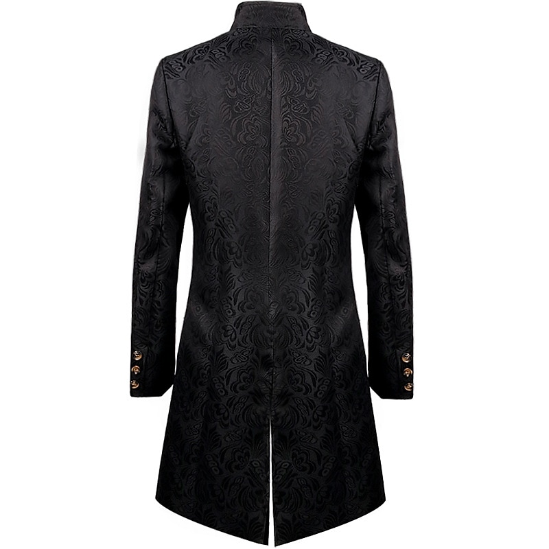 Retro Vintage Punk & Gothic Medieval Coat Masquerade Tailcoat Prince Nobleman Fancy Dress Men's Royal Steampunk Carnival Masquerade Party / Evening Adults' Coat4
