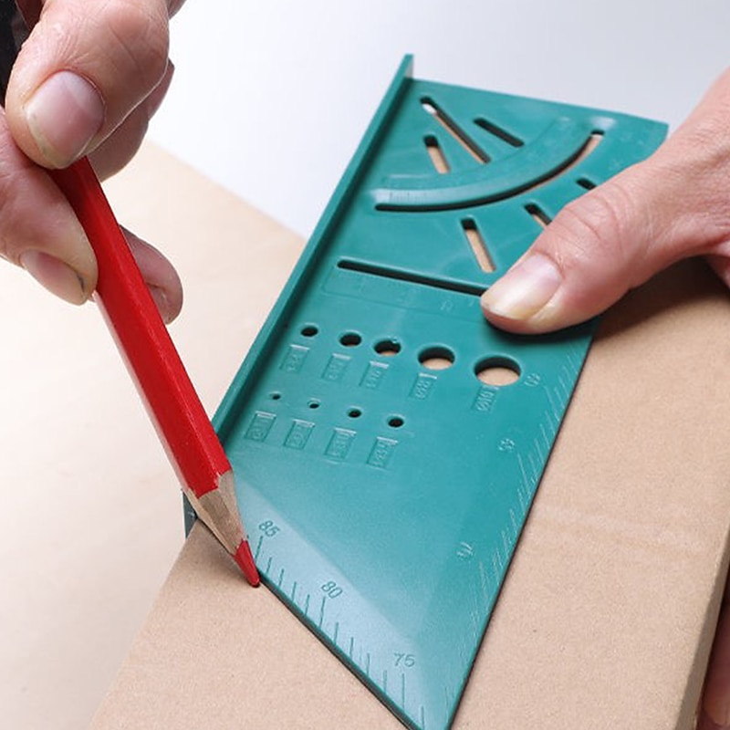 3D Mitre Measuring Square 45 90 Degree Angle Ruler Punctuation Marking Gauge Multifunctional Marking Gauge