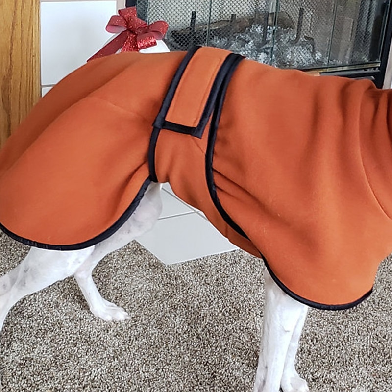 Dog Coat,Pet Clothes Fashion High Collar Warm Velcro Cute Shawl Robe Tx51452