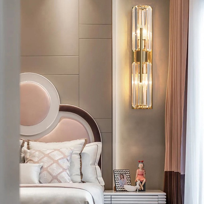 LED Wall Sconce Crystal Wall Lights Luxury Gold Mount Lamp Elegant Decoration Lighting for Bedroom Living Room Hallway Restaurant3