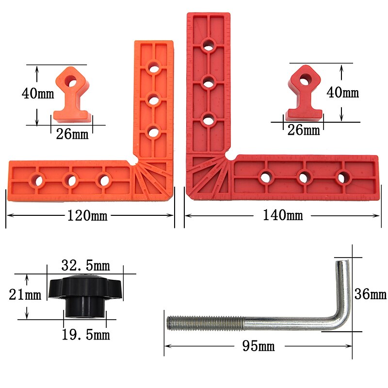14pc Positioning Squares For Woodworking 90 Degree Corner Right Angle Clamps Carpenter Corner Clamping Square Tool4