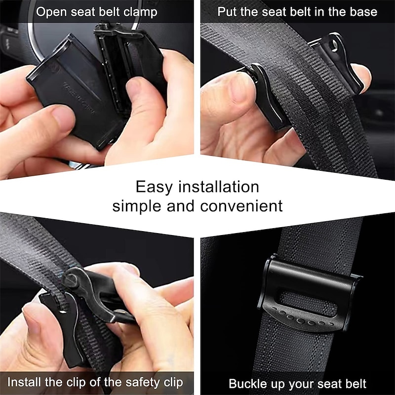 2-Pack Car Seat Belt Adjuster - Comfort Shoulder & Neck Strap Positioner for Adults, Universal Fit4