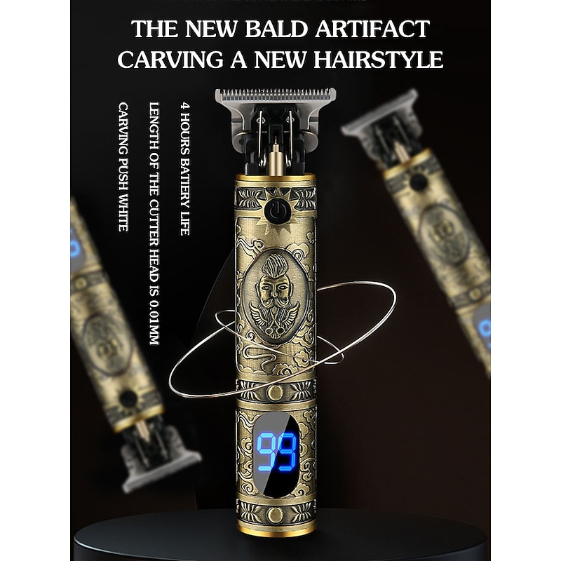 USB Rechargeable Baldheaded Hair Clipper Electric Hair Trimmer Cordless Shaver Trimmer Men Barber Hair Cutting Machine2