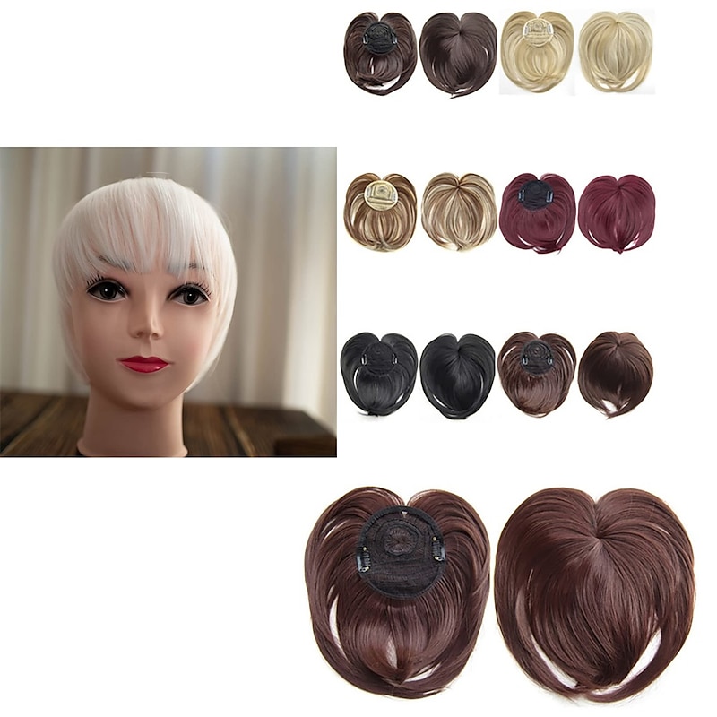 White Hair Extensions for Women Invisible Toupee Thinning Hair Extensions Wig Hairpiece Thick Top Hair Pieces