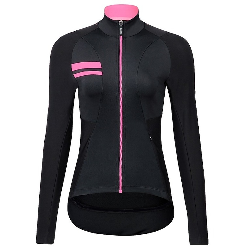 Women's Cycling Jersey Solid Color Long Sleeve Bike Jersey Top with 3 Rear Pockets Mountain Bike MTB Road Bike Cycling Quick Dry Reflective Strips Back Pocket Moisture Wicking Sports Black Yellow Blue2