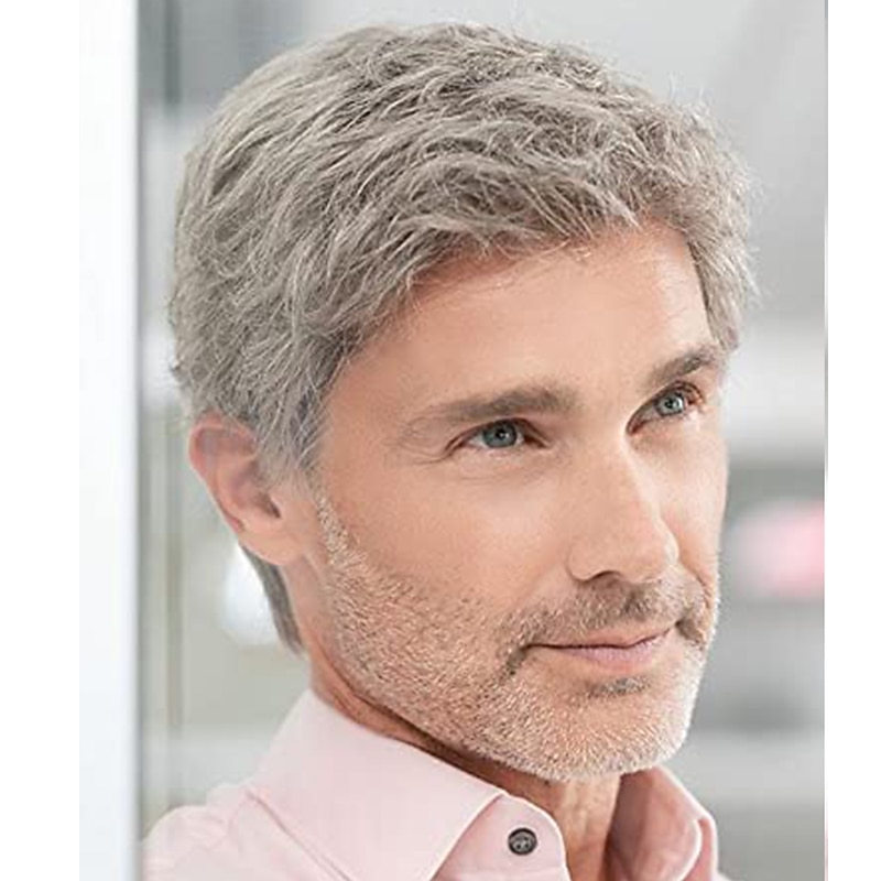 Mens Short Black Wig Short Layered Natural Cosplay Costume Halloween Christmas Synthetic Heat Resistant Replacement Wig3