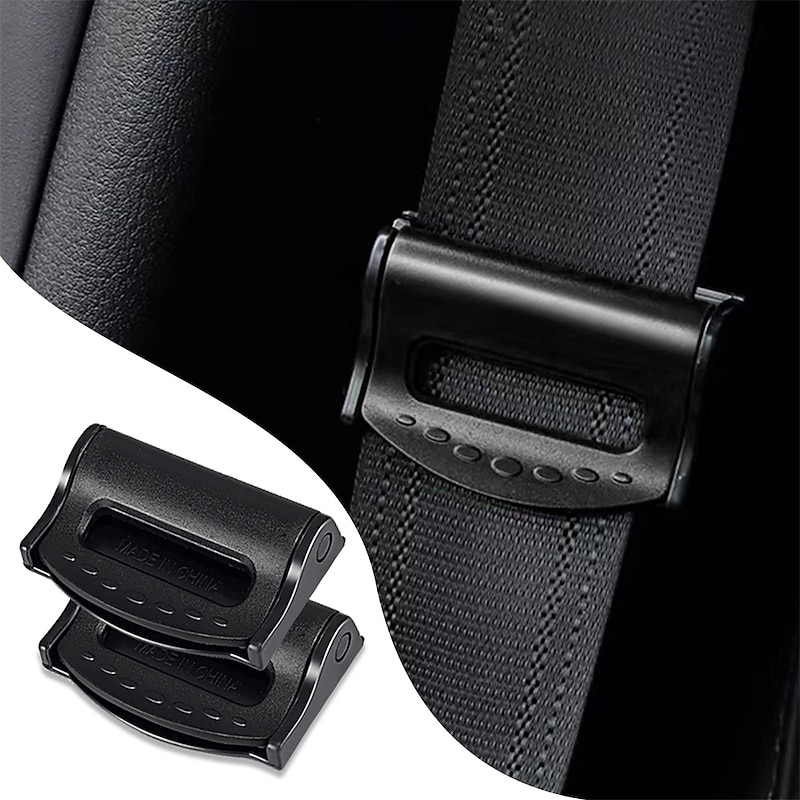 2-Pack Car Seat Belt Adjuster - Comfort Shoulder & Neck Strap Positioner for Adults, Universal Fit