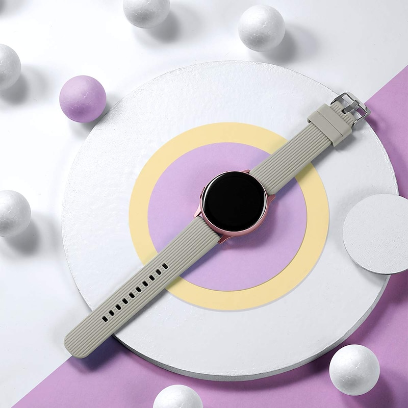 Watch Band for Samsung Galaxy Watch 7/6/5/4 40/44mm, Galaxy Watch 5 Pro 45mm, Galaxy Watch 4/6 Classic 42/46/43/47mm, Watch 3, Active 2, Gear S2 Soft Silicone Replacement  Strap 20mm Sport Band4