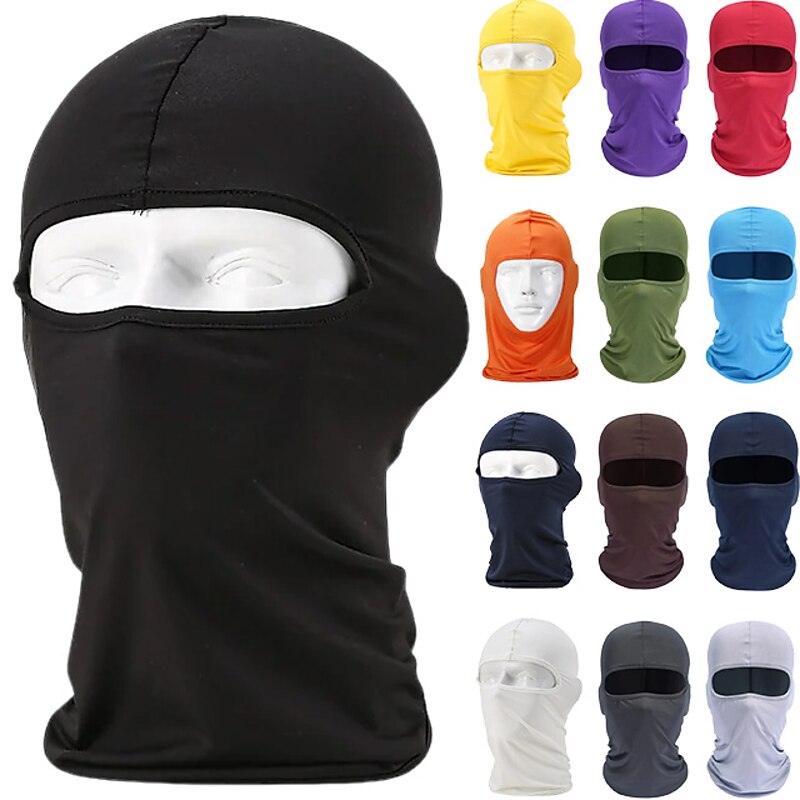 Headwear Balaclava Neck Gaiter Neck Tube Solid Colored Sunscreen Windproof Quick Dry Lightweight Materials Bike / Cycling Black Lycra Fall Winter for Men's Women's Adults' Cycling / Bike Motobike