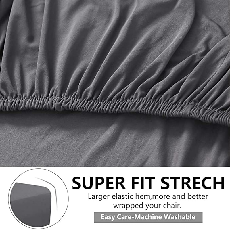 Dining Chair Covers, Stretch Chair Cover, Spandex High Back Chair Protector Covers Seat Slipcover with Elastic Band for Dining Room,Wedding4