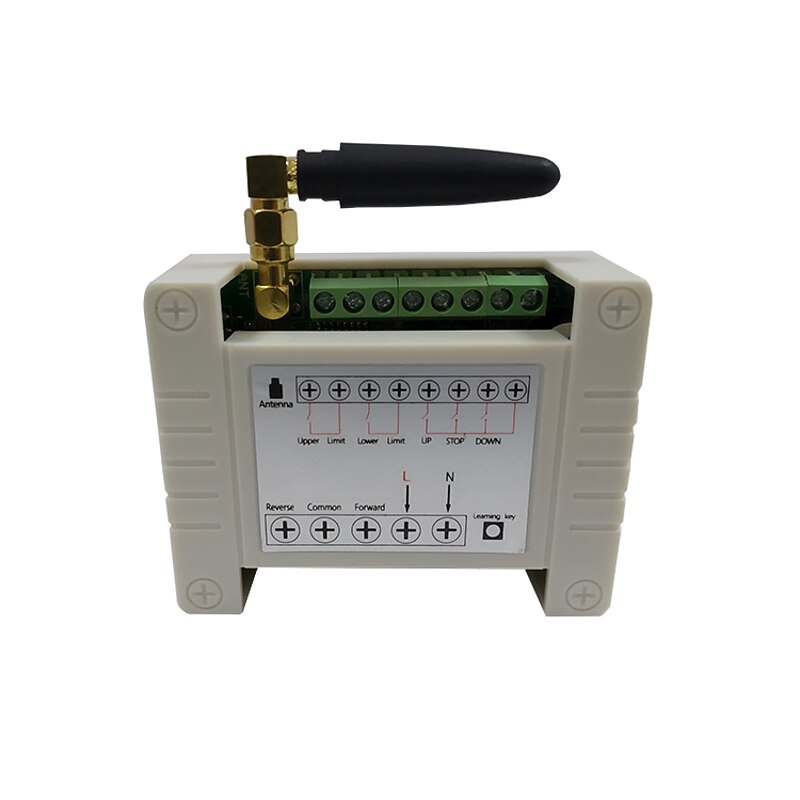 433 MHz AC 110V 220V 2CH RF Remote Control Switch Controller  Universal RF Relay Receiver For Light Garage Door Opener motor up down stop 433mhz3