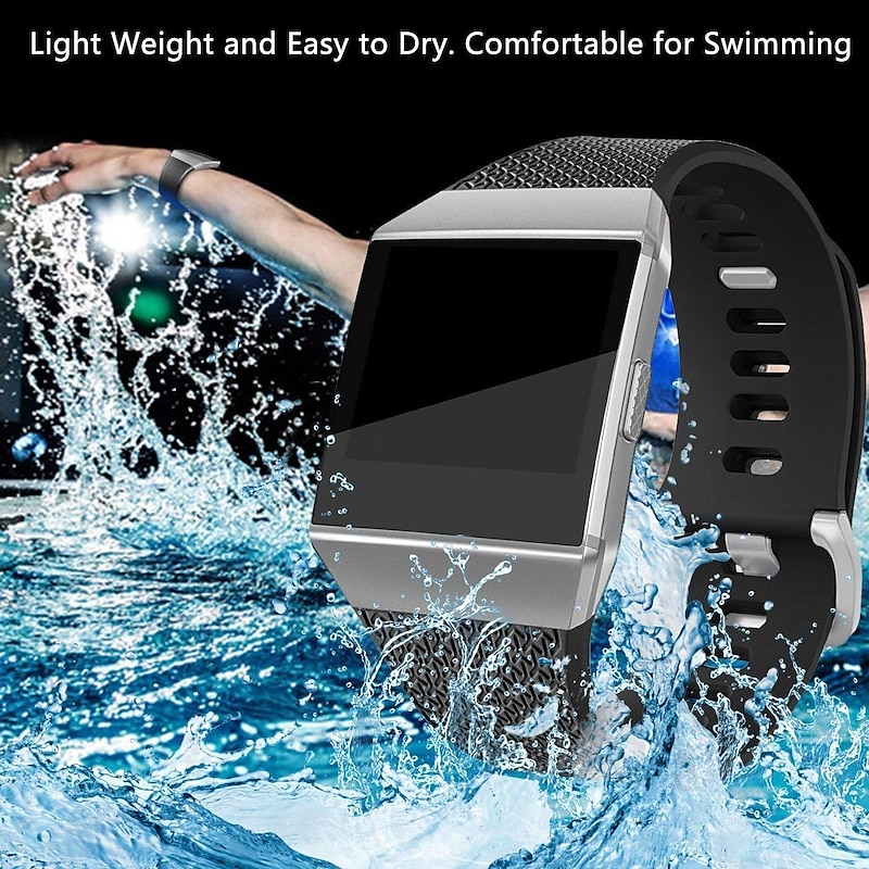Watch Band for Fitbit Ionic Silicone Replacement  Strap Soft Breathable Sport Band Wristband4