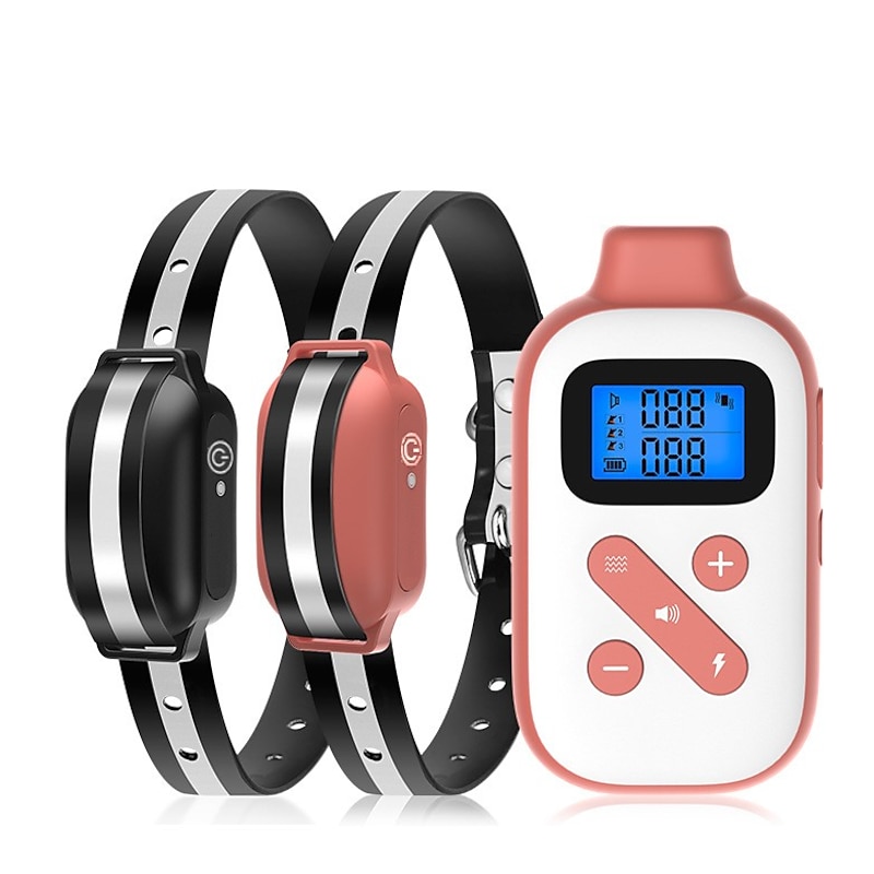 1000M Remote Pet Dog Training Collar Anti Bark Collar Electric 3 Modes Shock Vibration Sound Waterproof Rechargeable Collar Max Control 3 Dogs3