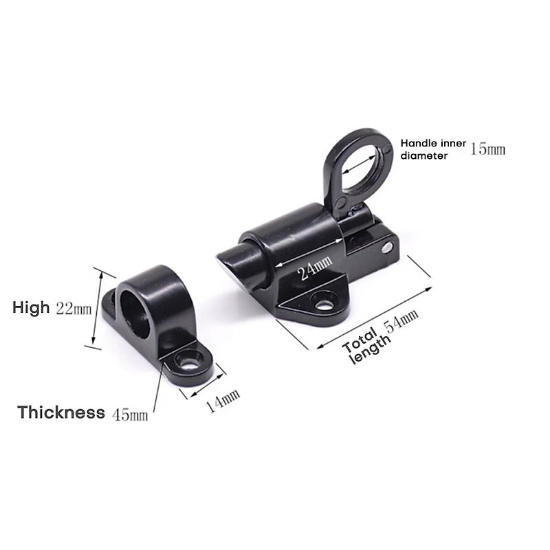 Aluminum Alloy Bolt Lock Self-Closing Automatic Latch Window Gate Security Pull Ring Spring Bounce Door Bolt Latch Lock4